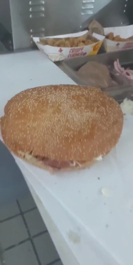 American plates with burgers and fries