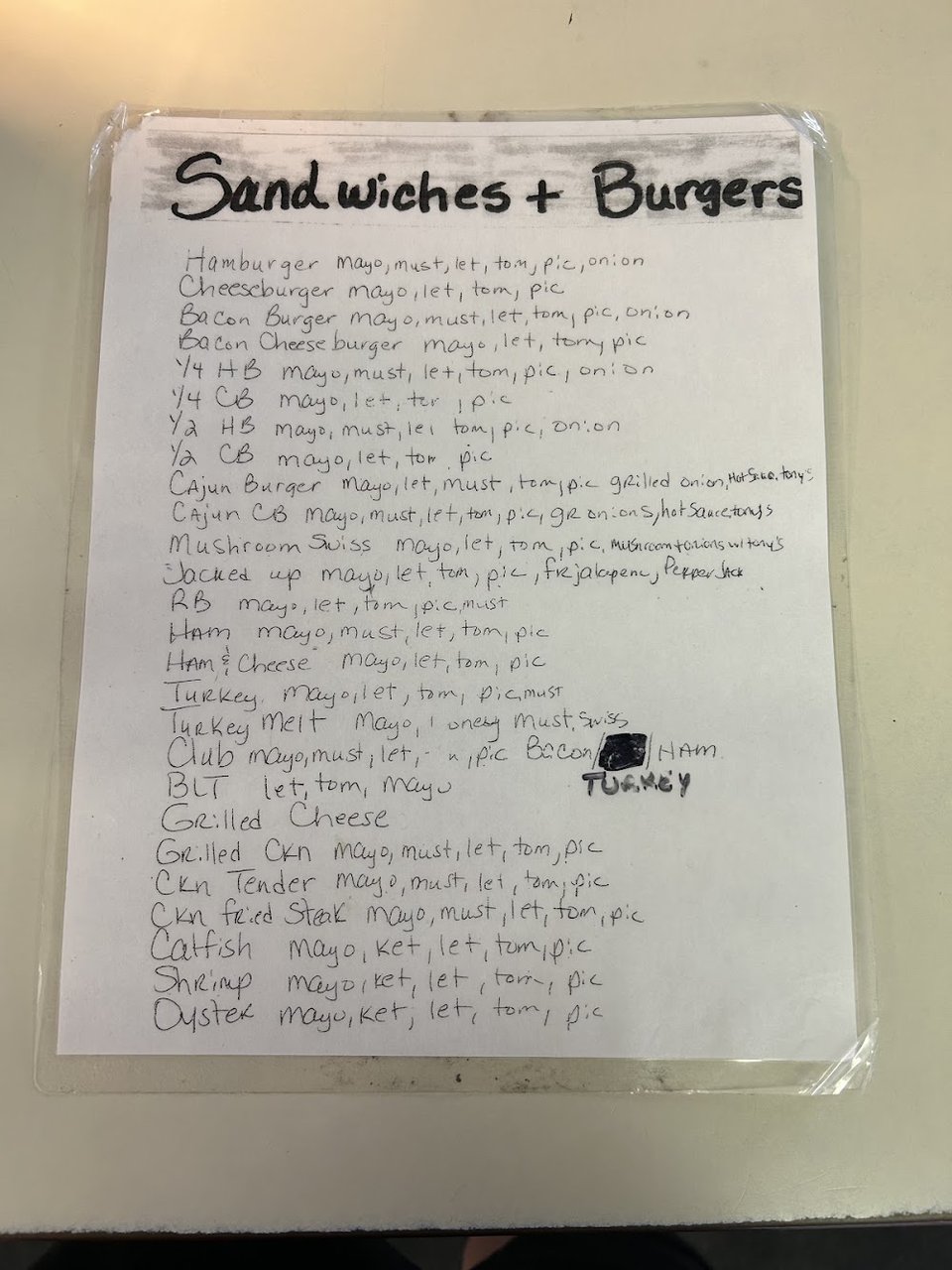 Seafood sandwich served on a soft bun